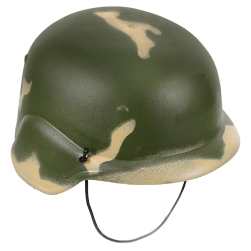 BCOATH Tarnhelm Armeekostüm für Kinder Armee-Tarnhut Armeehelm Kostümhelm Schutzhelm Militärisches Spielzeug Spielzeughelm Halloween-Hut für Kinder Halloween-Helm Plastik Camouflage von BCOATH