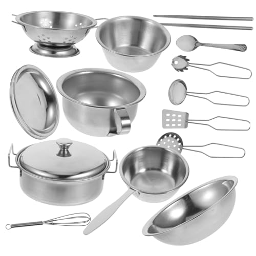 BCOATH Teiliges Küchen Spielset aus Rostfreiem Stahl Bruchsicheres Koch und Essgeschirr Leichtes Pretend Toy für Mädchen Ab Jahren Kompaktes Kochzubehör für Fantasievolles BCOATH Teiliges Küchen Spielset aus Rostfreiem Stahl Bruchsicheres Koch und Essgeschirr Leichtes Pretend Toy für Mädchen Ab Jahren Kompaktes Kochzubehör für Fantasievolles von BCOATH