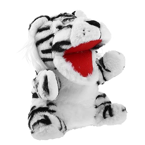 BCOATH Tierhandpuppen Stoffpuppe des Handpuppe Maskottchen Tierpuppen Weihnachten Neujahr Geburtstagsgeschenk Tierpuppe für Tigers Storytime zum Requisite Plüschtiger Spielzeug Jahr von BCOATH