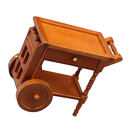 BCOATH Wagen Retro-Gartenmöbel kleine Hausdekoration 1 Möbel im Maßstab 12 Heimtrikot schubkarre küchendekoration Heimdekoration Modelle Mini-Hauszubehör Miniatur-Outdoor-Tools Holz Brown von BCOATH