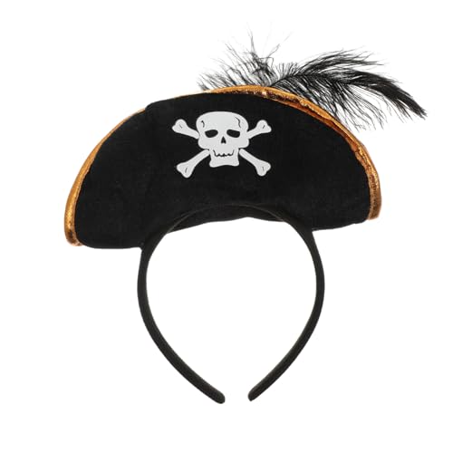 BCOATH -hut-stirnband Halloween-piratenkostüme Weiblicher Piratenkopfschmuck Halloween-party-stirnbänder Halloween-piratenschädel-hut-stirnband Piraten-kopfschmuck Vlies von BCOATH