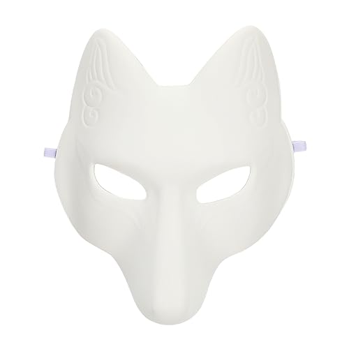 BCOATH tierische Maske fox mask halloween costume gesichtsmaske halloween facecup Fuchs Tiermasken leere Maskerademaske Halloweenkostüm Halloween-Maske Füchse Maske Pu Weiß von BCOATH