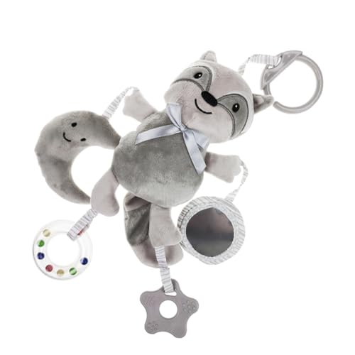 BCOATH tierische hängende interaktives Weihnachten chatot Plush babyspielzeuge plushbit Cartoon Beißring Plüschtier Beißring Grey von BCOATH