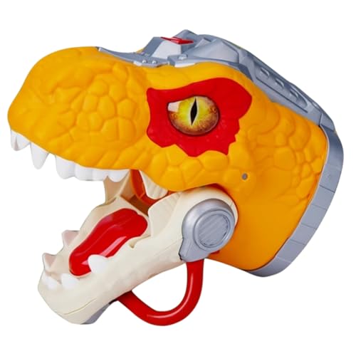 Handpuppe Spielzeug plastikenten Dinosaur Toy Dinosaurierpuppe zum Geschichtenerzählen Kinder Fingerpuppen Licht-Sound-Dinosaurier-Marionette Cartoon-Dinosaurier-Marionette Orange BCOATH von BCOATH