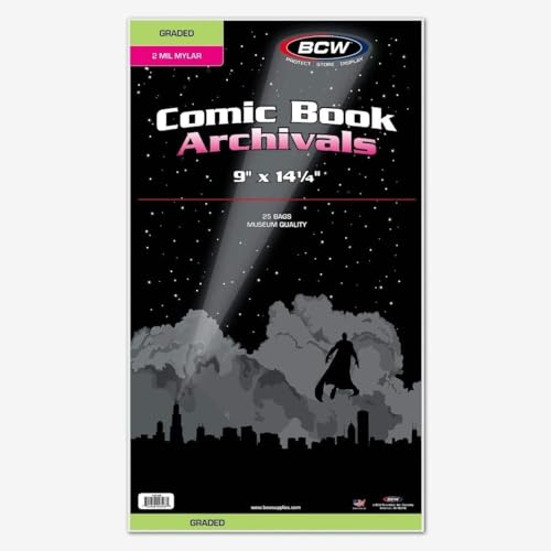 25 BCW Graded Mylar Comic Book Bags - Lasts Indefinitely by BCW von BCW