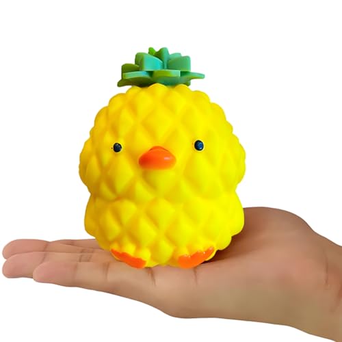 Anti Stress Spielzeug,SüßE Ananas Ente Form Antistressball Fingerkomfort Anti Stress BäLle Dekompressionsarfakt Stressball Einzigartige KreativitäT Anti Stress Ball von BDBFPAN