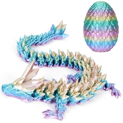 BDBFPAN 3D Drache Im Ei, 3D-Gedruckter Drache 3D Gedrucktes Drachenei Drachen Spielzeug Dracheneier Für Fantasy-Enthusiasten Drache 3D Druck Kreativer Und Lustiger Drachen Ei (Candy Color) von BDBFPAN