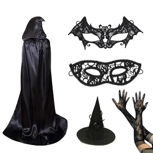 BDBFPAN 5 Stück Hexenkostüm Damen, Halloween Kostüm Damen Hexe, Einzigartig und Voller Geheimnisvoller Atmosphäre Witch Costume Women, für Halloween Kostüme und Feierlichkeiten von BDBFPAN