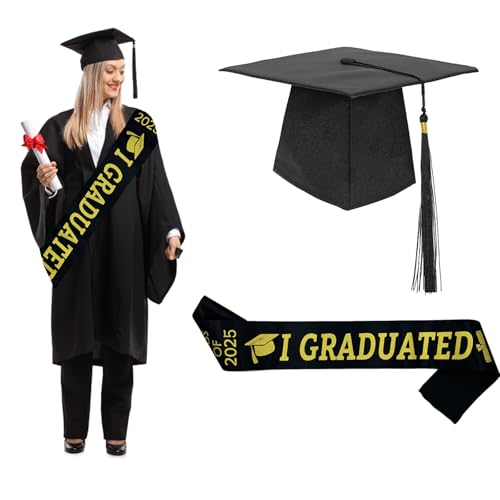 BDBFPAN Graduation Hat Unisex, Verstellbar Abschluss Hut Absolventenhut Abschluss Geschenk Abschlussfeiern An Hochschulen Und Universitäten Einfaches Und Stilvolles Abschlussaccessoire von BDBFPAN