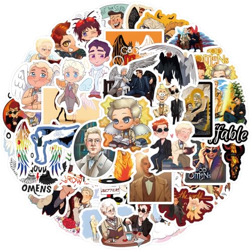 BDSHUNBF Engel und Dämonen Aufkleber, 62 Stück Cartoon Vinyl Sticker Set, Peripheriegeräte der TV-Serie Angels und Dämonen, Wasserfestfür Laptop Skateboard Gitarre Gepäck Wasserflasche Telefon von BDSHUNBF