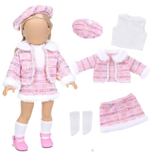 Amerikanische Puppenkleidung, 18 -Zoll -Puppenkleidung 1 Set Elegante Puppenkleidung süße Stoff 18 -Zoll -Puppe Pyjamas DIY Dekorative amerikanische Puppenkleidung für 18 Zoll Puppen Kinder, Style 1 von BEAHING