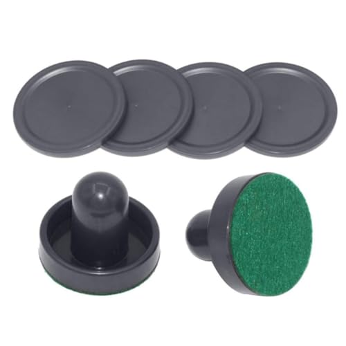 BEAHING Air Hockey Pucks und Paddel, Air Hockey Pucks Ersatzzubehör Air Hockey Pushers Air Hockey Tischspiel für Kinder Erwachsene, Schwarz von BEAHING