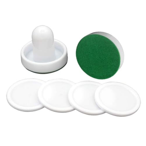 BEAHING Air Hockey Pucks und Paddel, Air Hockey Pucks Ersatzzubehör Air Hockey Pushers Air Hockey Tischspiel für Kinder Erwachsene, Weiß von BEAHING