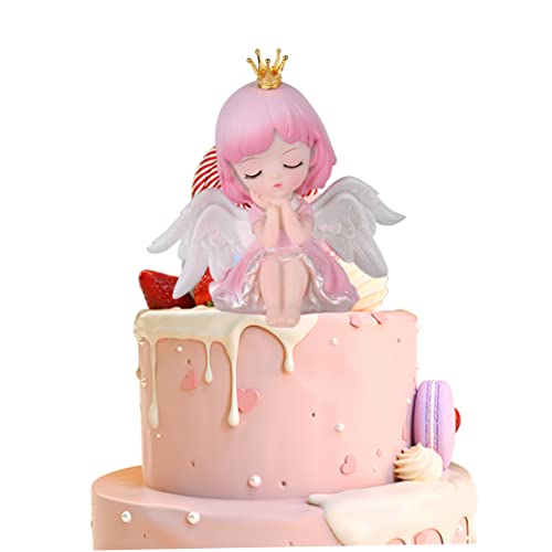 BEAHING Baby Girl Figur Cake Topper Kuchendekoration Car Desktop Ornamente Babyparty Party Supply für Abschlussgeschenk 11.5 * 12 cm Kuchendeckel von BEAHING