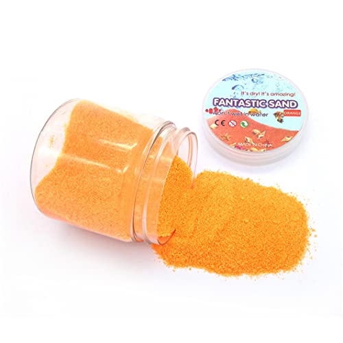 BEAHING Bunte Sandhydrophobe Kinder Spielen farbiges Sandspielzeug Anti-Schwung-Sand-Sand orange, hydrophobe Spielsand Sand von BEAHING