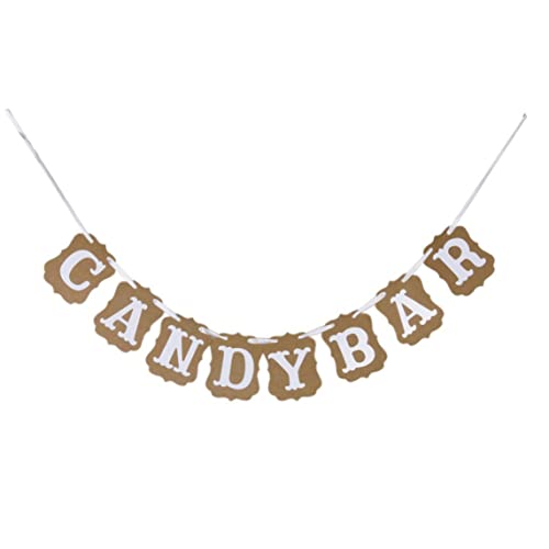 BEAHING Candy Bar Banner, Candy Bar Banning Banner Flags Candy Bar Hochzeit Dekoration Bannerschild für Hochzeits Geburtstagsfeier von BEAHING