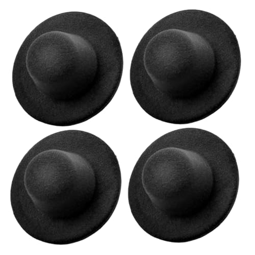 BEAHING Doll Cowboyhut, 4pcs Mini Cowboy Hats Eva Doll Cowboy Hut, 2,6x2 niedliche Mini -Party -Hüte Western Cowboy Cowgirl Hat Mini Hut für Handwerk Party Puppenhaus Accessoires, Tiny Cowboy Hut von BEAHING