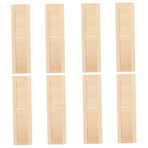 BEAHING Dollhouse Fenster Shutter, 8pcs 1:12 Holzschuppenschmal von BEAHING