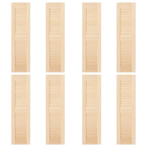 BEAHING Dollhouse Window Shutter 8pcs 1:12 Hölzer DIY Simulation Dollhouse Fenster Miniatur Dekorativ Dollhouse Möbel Puppenhaus Verschluss von BEAHING