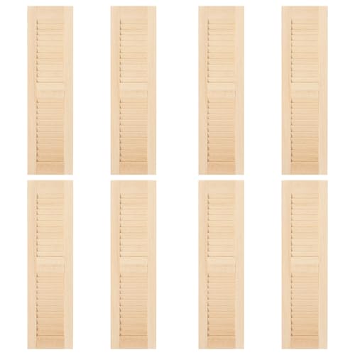 BEAHING Dollhouse Window Shutter 8pcs 1:12 Skala Holz DIY Simulation Dollhouse Fenster Miniatur Dekorativ Dollhouse Möbel Puppenhaus Abstellgleis von BEAHING