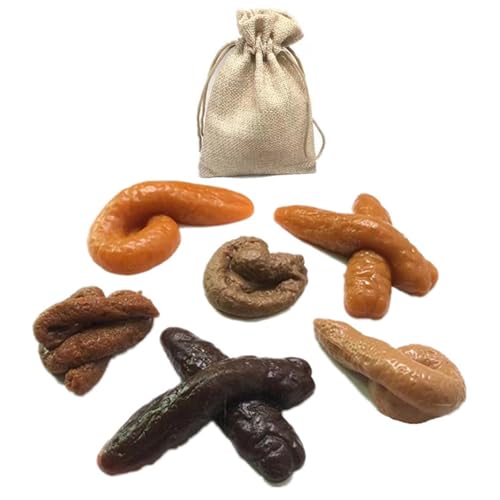 BEAHING Fake Poop Toy, 1 Set Realistic Poop Realistic Fake Poopy Human Poop Mist Hund Poop mit Aufbewahrungstasche für Aprilscherz Tag Halloween Streichprops, falsche Poop von BEAHING