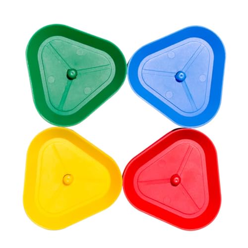 BEAHING Kartenhalter für Kinder, 4PCS -Kartenhalter zum Spielen von Karten Plastikdreieck -Form -Kartenhalter, praktischer Kinderkartenhalter für Kartenspiele, Spielkartenhalter von BEAHING