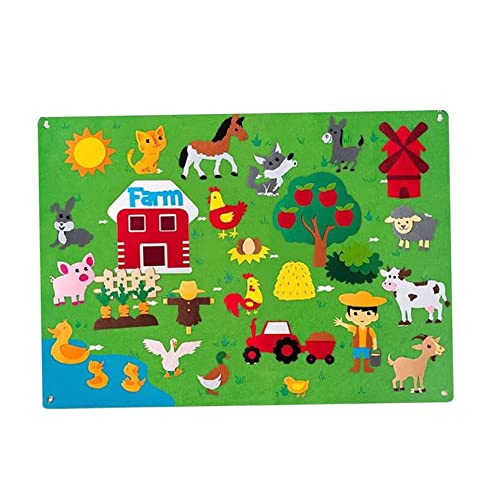 BEAHING Kinder Hatten das Gefühl, DASS die Vorschule Vorschule für das Farm Story Board Spielzeug frühzeitige Bildungsspiel für Kleinkinder spürte, wie EIN Board Story Set spürte von BEAHING