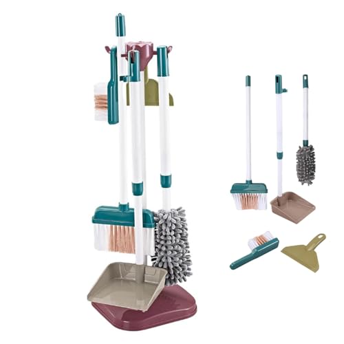 BEAHING Kinderreinigungsset 5pcs/Set tun, um Haushaltsreinigungsputzspielzeug und Dustpan -Set -Spielzeug für Kleinkinder -Reinigungsset für Kleinkinder zu Spielen von BEAHING