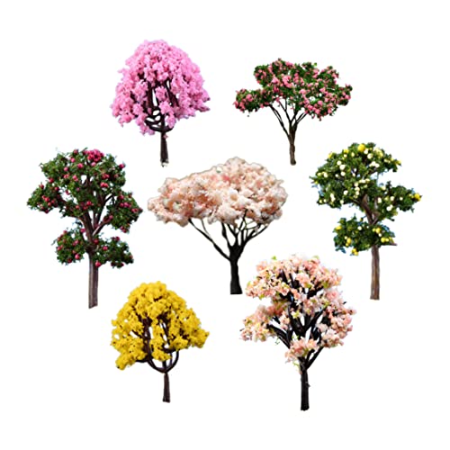 BEAHING Miniaturbaum gemischter Modellbaum Miniaturbaum für Feengarten Ornament Dekor 7pcs Miniaturbäume von BEAHING