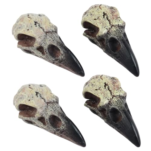 BEAHING Raven Skull für Schmuck Halskette 4pcs Halloween Simulation Gothic Raven Figur beängstigend 2,36 -Zoll von BEAHING