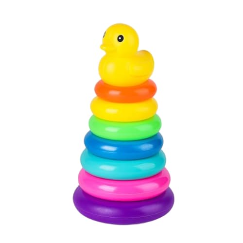 BEAHING Stapelringe Baby Spielzeugkind Bausteine ​​Spielzeug Regenbogen Early Learning Toy M, Stapeln von Ringen Babyspielzeug von BEAHING