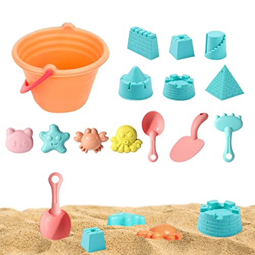 BEAHING Strandsandspielzeug Set Summer Bucket Beach Spielzeugset Kid Play Sand Toy Beach Toys für Sommer Beach Games 13PCS 1Set Strand Sandspielzeug Set Set von BEAHING