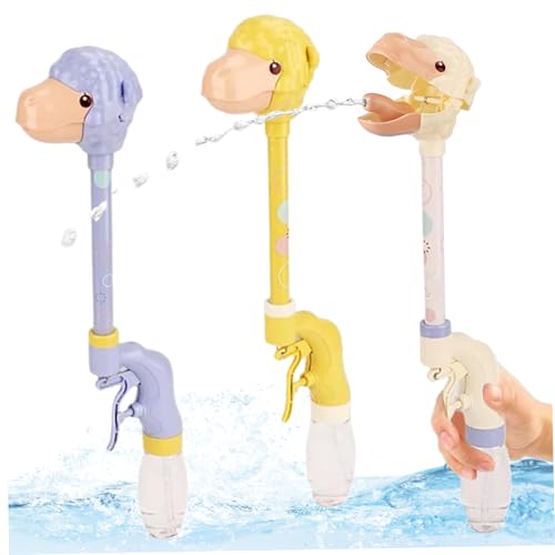 BEAHING Wasserpistole, Poolspielzeug, 3pcs Long Neck-Cartoon Alpaka Pool Toys Press Nicht-Rutsch-Wassersprinkler für Kinder 15 Zoll Robustes Wasserspielzeug für Garten und Strandspiel von BEAHING