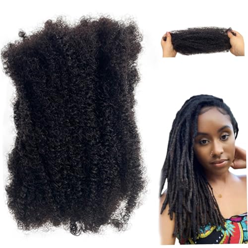 Kinky Flechtenhaar, versauteres Haar, 8 Zoll 30 g gekintes menschliches Haar, weiches natürliches versaugtes Flechthaar, menschliches Haar -Loc -Erweiterungen für Dreadlocs -Erweiterungen Reparaturen von BEAHING