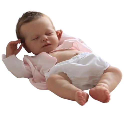 Real Life Babypuppen 19 -Zoll -Silikon -Babypuppen -Babypuppen Realistische Räste Schlafbabypuppe, waschbarer Neugeborenen und Mädchen mit Kleidung - perfekt für Kinderspielzeug, Mädchen realistische von BEAHING