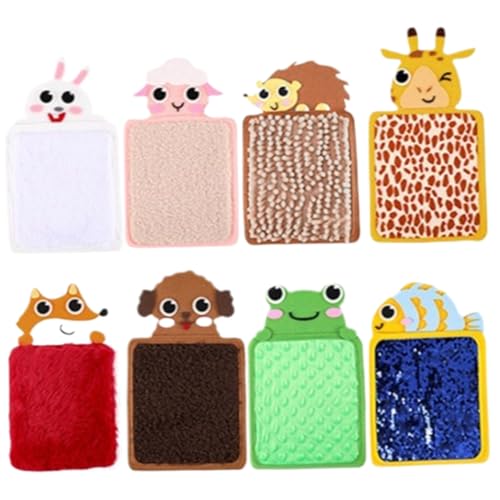 Sensorisches Pad, 8PCS Sensory Matten setzen weiche tierische sensorische Spielzeuge mit unterschiedlichen Texturen, die Stressabbau ansprechen und das sensorische Tafel für die sensorische Entwicklu von BEAHING