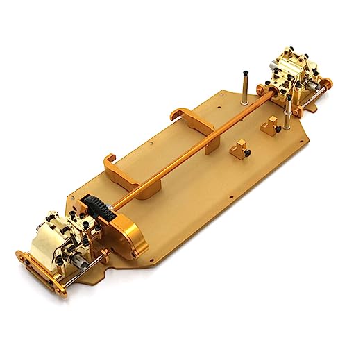 BEALIFE 1/12 Ferngesteuertes Auto Grundplatte Differentialgetriebe Verbesserter Batteriehalter Servoübertragungssatz Montage, Gold von BEALIFE