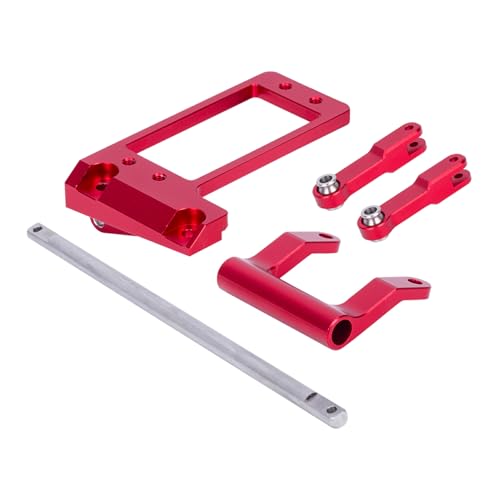 BEALIFE 1 stücke Erhöhte Festigkeit Lenkservo Unterstützung Aluminium Legierung Für Capra 1/10 Crawler RC Auto Zubehör Ersatz Teile, Rot von BEALIFE