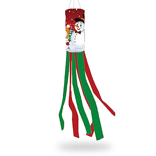 BEALIFE 100 cm Outdoor Weihnachten Windsack Flexible Niedlichen Cartoon Weihnachtsmann Hängende Flagge Garten Hinterhof Balkon Dekorationen von BEALIFE