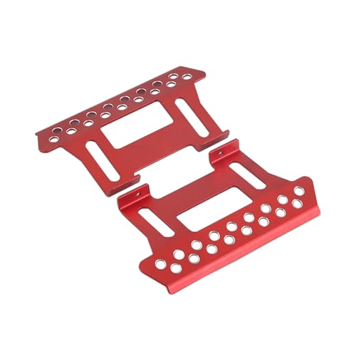 BEALIFE 2 stücke Aluminium Legierung Seite Kollision Pedale Für 1/10 SCX10 Crawler Slider Seite RC Auto Zubehör Ersatz Teile RC Upgrade Teil, Rot von BEALIFE