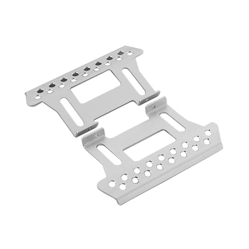 BEALIFE 2 stücke Aluminium Legierung Seite Kollision Pedale Für 1/10 SCX10 Crawler Slider Seite RC Auto Zubehör Ersatz Teile RC Upgrade Teil, Silber von BEALIFE