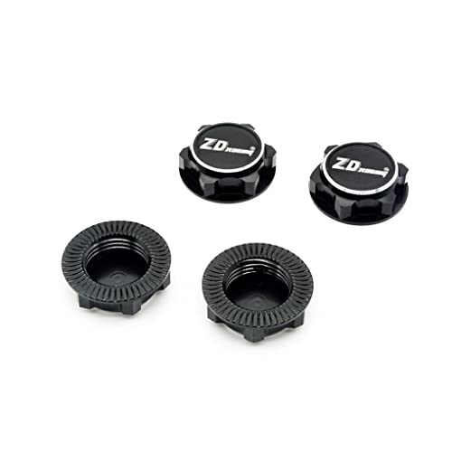 BEALIFE 4 Stück 17 mm 1/8 ferngesteuerte Autos Räder Muttern Metallhalterung staubdicht Ersatzteile DIY Modifikation Anbauteile, Schwarz von BEALIFE