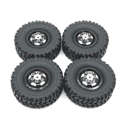 BEALIFE 4 stücke Kunststoff Rad Felgen Reifen Für MN82 LC79 MN78 D90 D91 D96 99S 1/12 Crawler Langlebig RC Auto Zubehör Ersatz Teile, Schwarz von BEALIFE