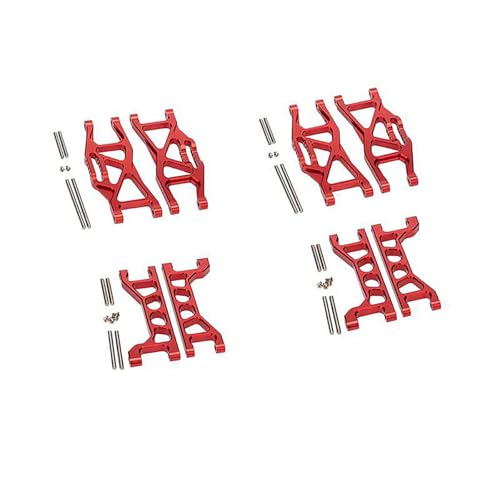 BEALIFE 8 stücke Aluminium Legierung Vorne Hinten Oberen Suspension Arm Für 1/10 Maxx Short Course Exquisite Verarbeitung Rot RC Auto Zubehör von BEALIFE