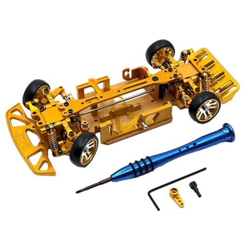 BEALIFE Aluminiumlegierung Aluminiumlegierung Chassis montiert Rahmen für Wltoys 1/28 K969 RC Auto montiert Chassis Rahmen RC Auto Teile, Gold von BEALIFE