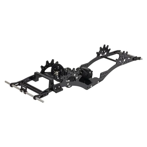 BEALIFE Auto Rahmen Für Capra Scx10 Crawler Chassis Rahmen Aluminium Legierung Starke RC Auto Zubehör Ersatz Teile RC Upgrade Teil, Schwarz von BEALIFE