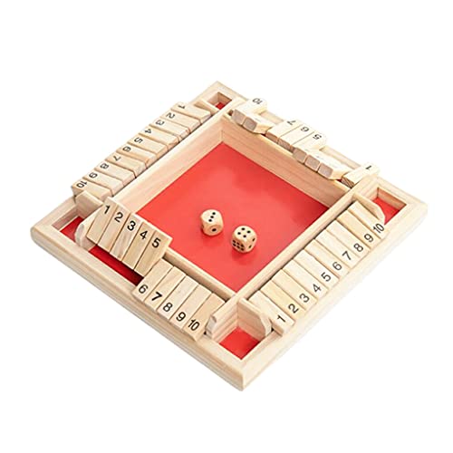 BEALIFE Brettspiel Set, vierseitig, Holz, pädagogisch, Unterhaltung, Intelligenz, Spielzeug, lustig, Tischspiel, Club, Trinkgeschenke, Rot von BEALIFE