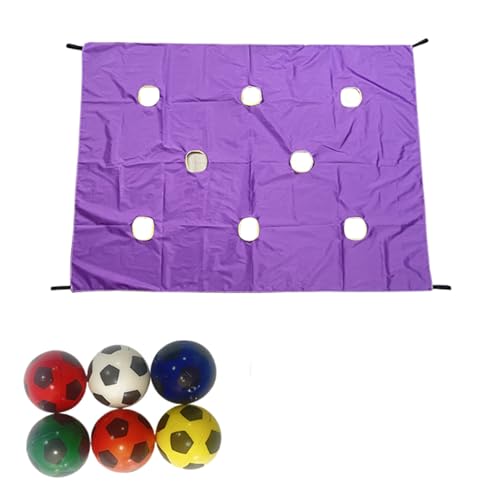 BEALIFE Cave Plane Teambuilding Spieltuch Kooperatives Set, Schulausstattung, Bälle, stärkt Team für Jugendspiel, violett BEALIFE Cave Plane Teambuilding Spieltuch Kooperatives Set, Schulausstattung, Bälle, stärkt Team für Jugendspiel, violett von BEALIFE
