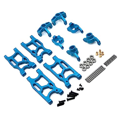 BEALIFE Ferngesteuertes Auto Metall Vorderradschwinge C Basis Radschale Verbessertes Ersatzteil Autolager Reparatursatz, Blau von BEALIFE