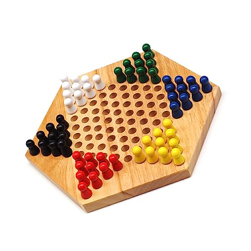 BEALIFE Holz Lernbrett, klassisches chinesisches Dame Set, lustiges intelligentes Spiel, traditionelle Figuren, Strategie, Schach, Partygeschenke von BEALIFE